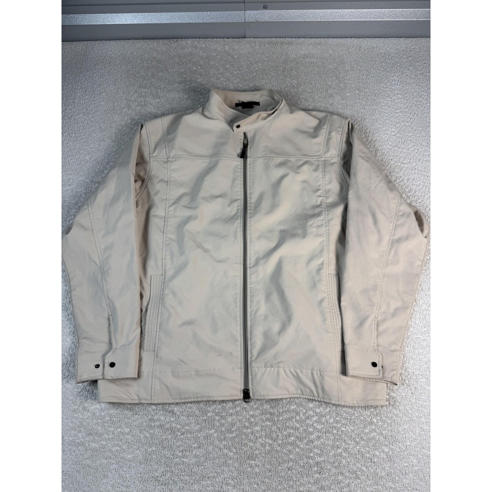 Nike Tiger Woods Collection Jacket Mens 2XL Khaki Golf Full Zip Wind‎ 359375-244